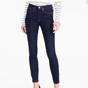 J. Crew High Rise Lookout Skinny Dark Wash Jeans